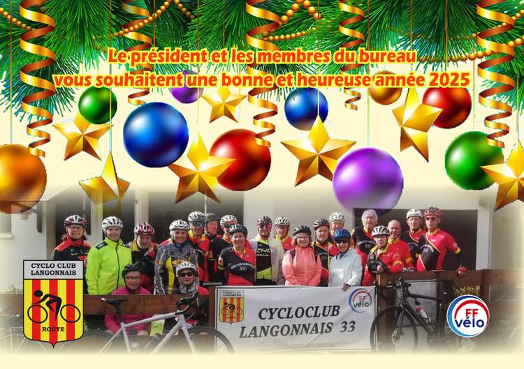 Actualité Voeux 2025 club Cyclotourisme LANGONNAIS 33