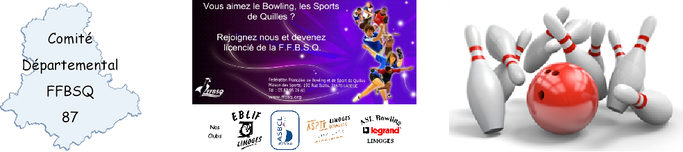CD FFBSQ 87 Bowling : site officiel du club de bowling de Limoges - clubeo