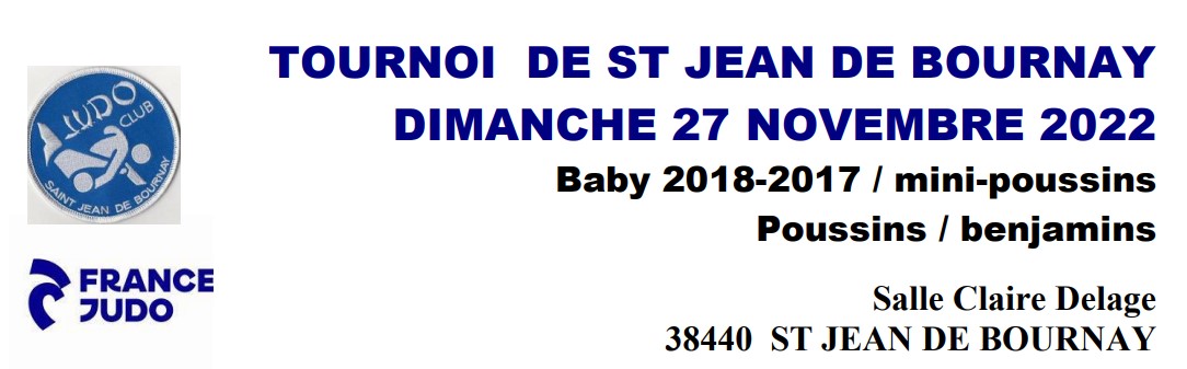 Tournoi Judo Saint Jean de Bournay