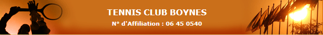 TC Boynes : site officiel du club de tennis de BOYNES - clubeo
